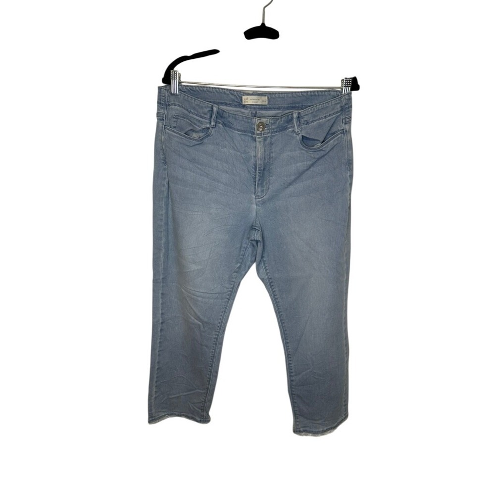 J Jill‎ Denim Authentic Fit Cropped Jeans Womens Size 12 Light Wash